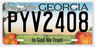 GA license plate PYV2408