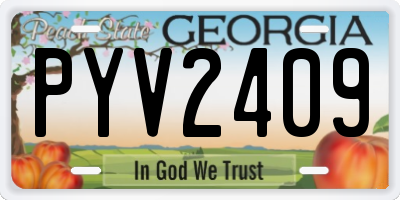 GA license plate PYV2409