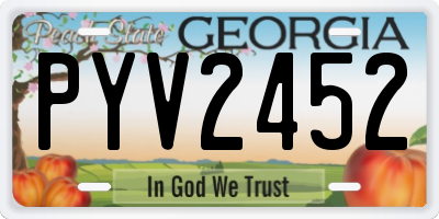 GA license plate PYV2452