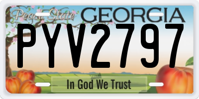 GA license plate PYV2797