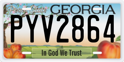 GA license plate PYV2864