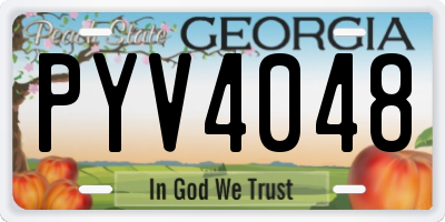 GA license plate PYV4048