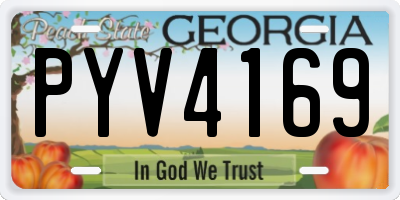 GA license plate PYV4169