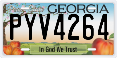 GA license plate PYV4264