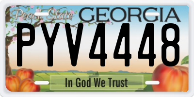 GA license plate PYV4448