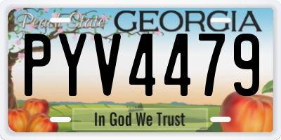 GA license plate PYV4479