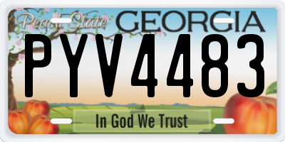 GA license plate PYV4483