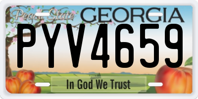 GA license plate PYV4659