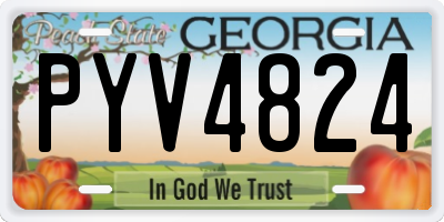 GA license plate PYV4824