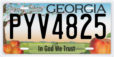 GA license plate PYV4825