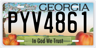 GA license plate PYV4861