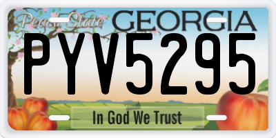 GA license plate PYV5295