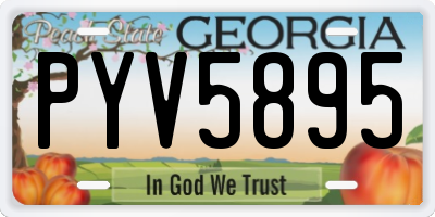 GA license plate PYV5895