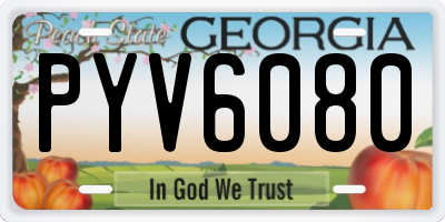 GA license plate PYV6080