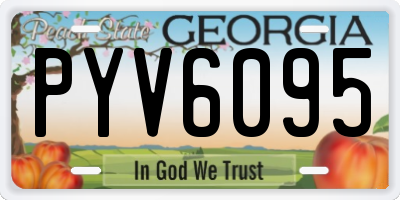 GA license plate PYV6095