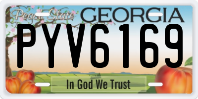 GA license plate PYV6169