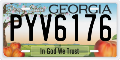 GA license plate PYV6176