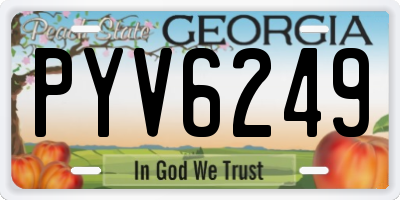 GA license plate PYV6249