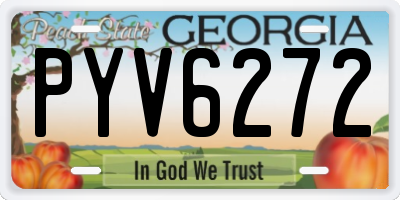 GA license plate PYV6272