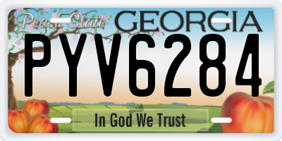 GA license plate PYV6284