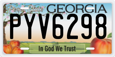 GA license plate PYV6298