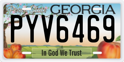 GA license plate PYV6469