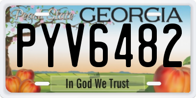 GA license plate PYV6482
