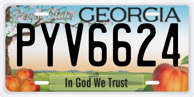 GA license plate PYV6624