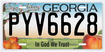 GA license plate PYV6628