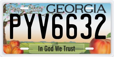 GA license plate PYV6632