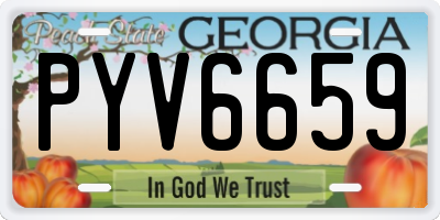 GA license plate PYV6659