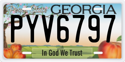 GA license plate PYV6797