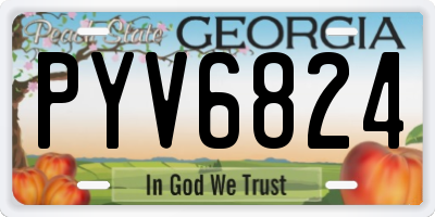 GA license plate PYV6824