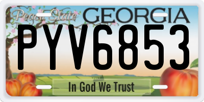 GA license plate PYV6853