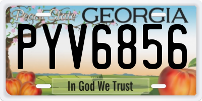 GA license plate PYV6856