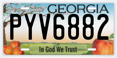 GA license plate PYV6882