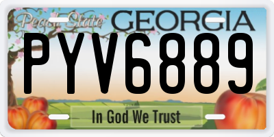 GA license plate PYV6889