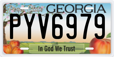 GA license plate PYV6979