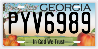 GA license plate PYV6989