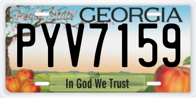 GA license plate PYV7159