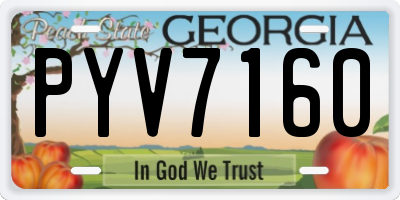 GA license plate PYV7160
