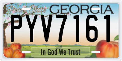 GA license plate PYV7161