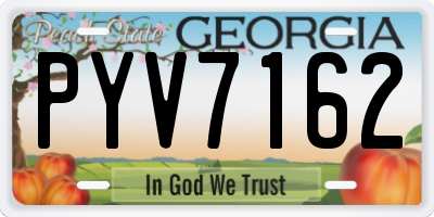 GA license plate PYV7162