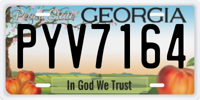 GA license plate PYV7164