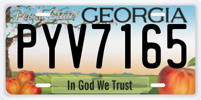 GA license plate PYV7165