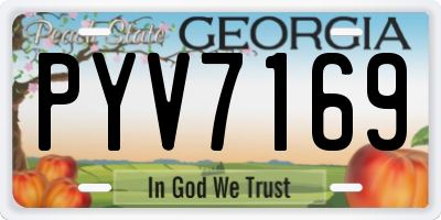GA license plate PYV7169