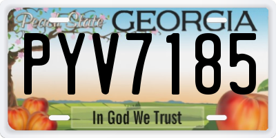 GA license plate PYV7185