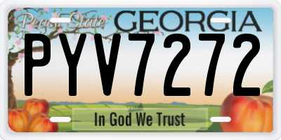 GA license plate PYV7272