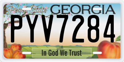 GA license plate PYV7284