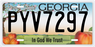 GA license plate PYV7297